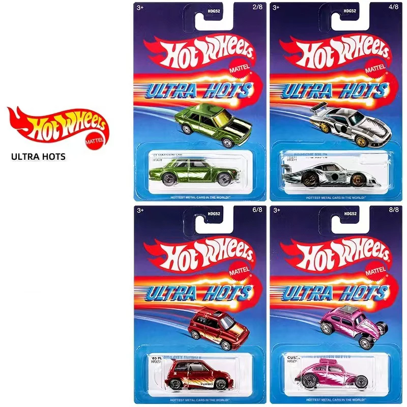 Hot Wheels Cars ULTRA HOTS 71 DATSUN 85 HONDA CITY AE86 NISSAN SKYLINE 1/64 Metal Die-cast Model Toy Vehicles HDG52