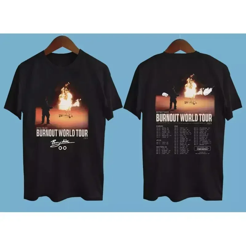 Boywithuke Burnout World Tour 2025 T Shirt Black All Size Fan