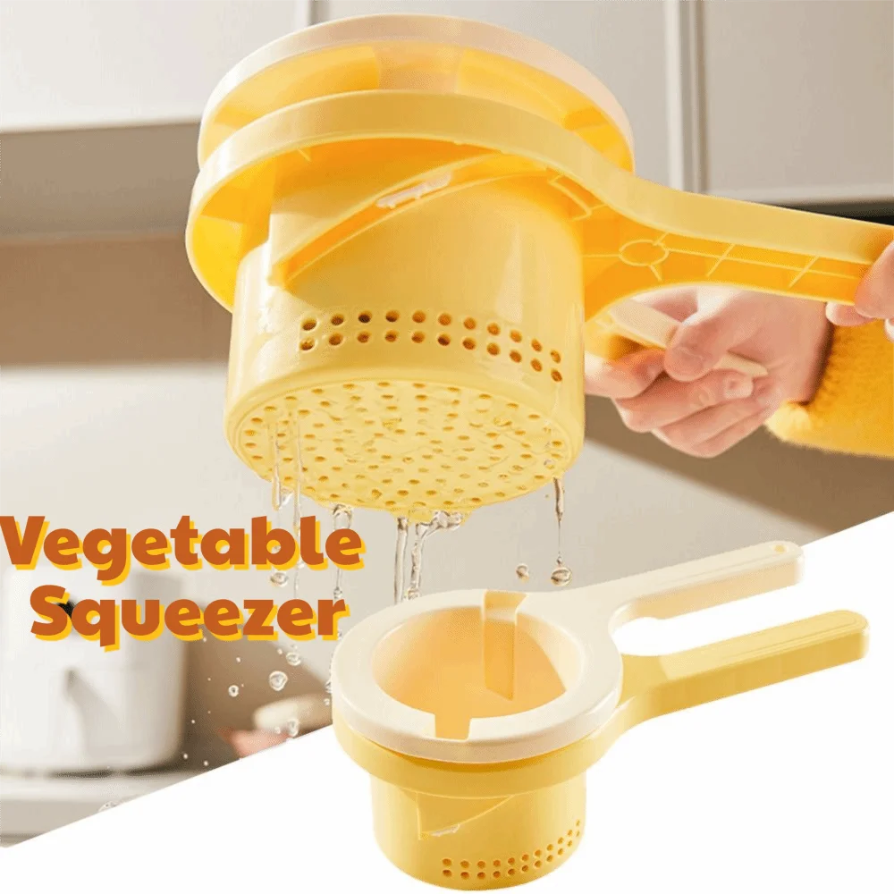 

Portable Vegetable Squeezer Manual Rotating Draining Hole Dumpling Filling Dehydration Tool Comfortable Handle Easy to Use