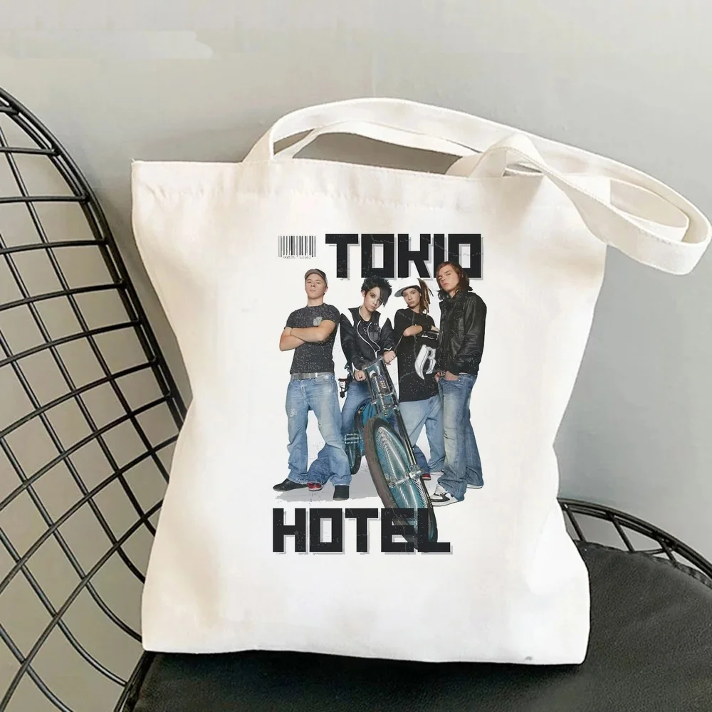 Tokio Hotel tote bag foldable shopper shoulder  grocery femme