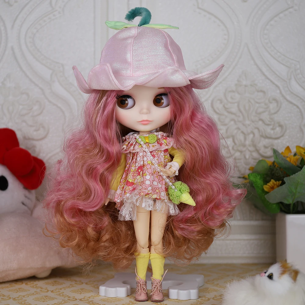 ICY DBS Blyth Doll ijzige kanten jurk schattige set inclusief hoed sokken BJD Ob24 anime meisjes