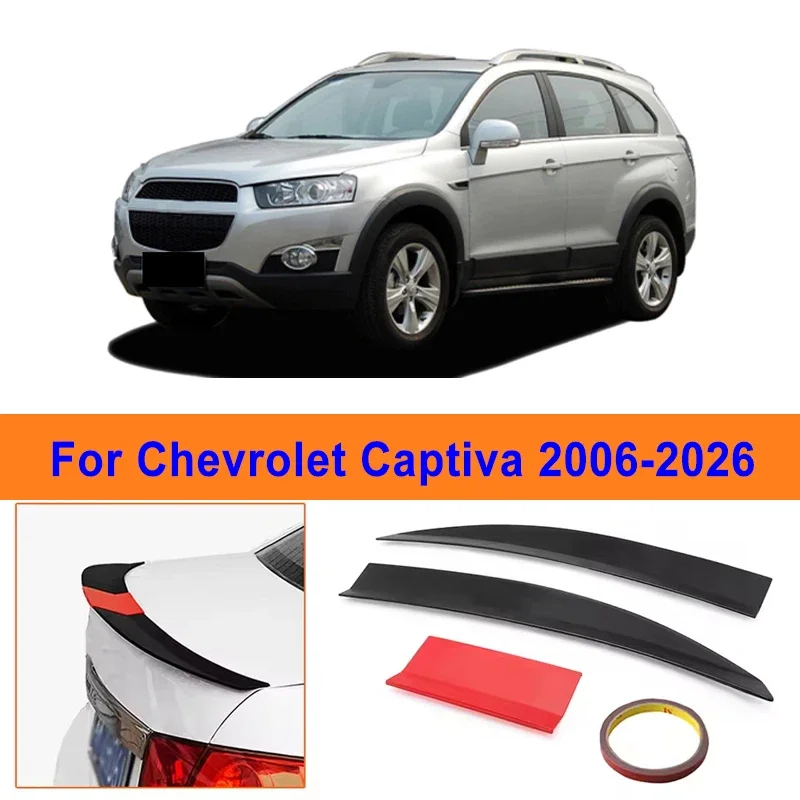 Para Chevrolet Captiva 2006-2026 Spoiler Traseiro ABS de 3 Seções 115-125cm Ajustável Aerofólio Esportivo Decorativo Peças Exteriores Automotivas