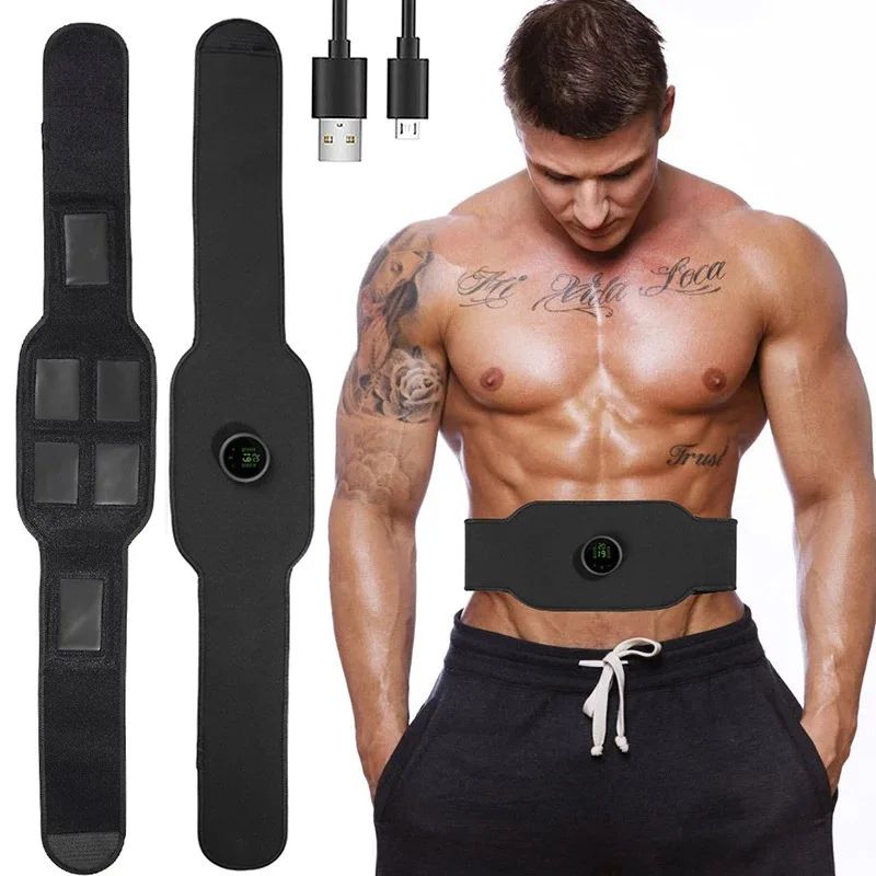 

New Smart EMS Muscle Stimulator Massage Abdominal Trainer Belt Abdominal Muscle Trainer Weight Loss Slimming Massager