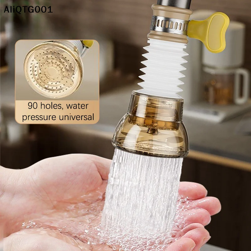 

Universal 360° Rotation Faucet Swivel Water Saving Shower Head Kitchen Sink Nozzle Adapter Economizer Accessory