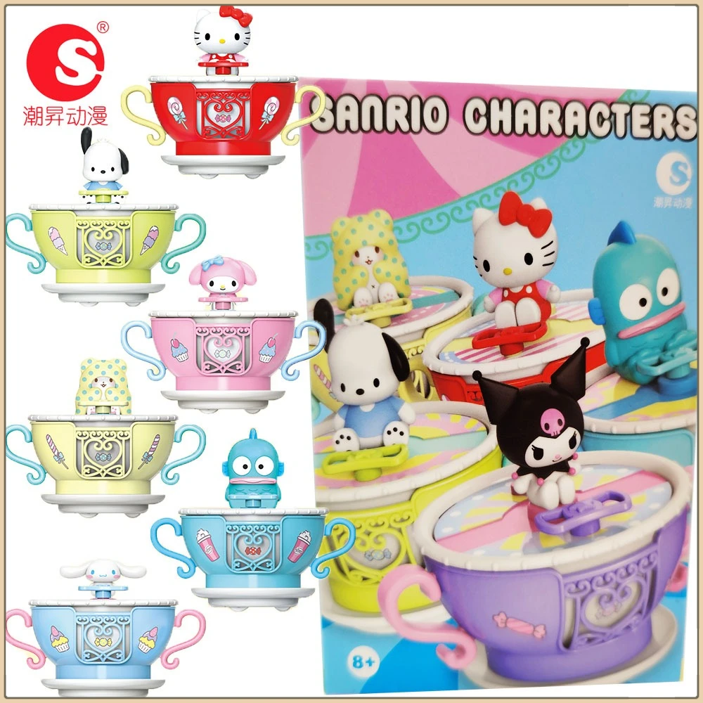 

Оригинальная вращающаяся сенсорная чашка Sanrio, слепая коробка, мультяшная аниме, периферийные устройства, мобильные игрушки, модель, декоративные украшения, подарки для фанатов