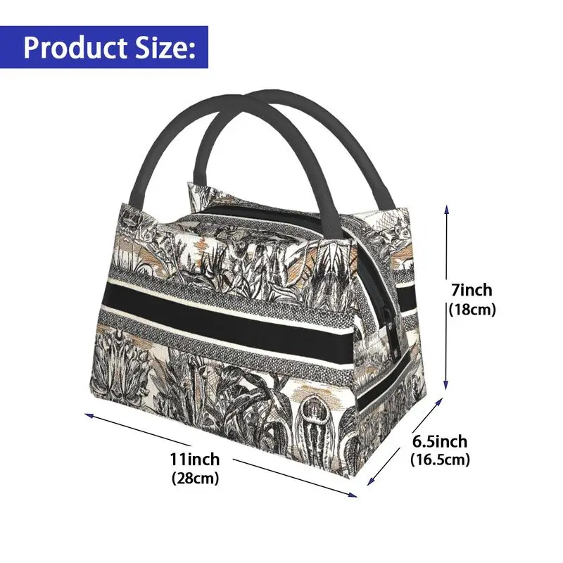 Fashion Luxury Kon Megat Ae Lunch Bag Cooler Thermal Insulated Lunch Tote Box for Women Kids School Work Picnic Food Bags