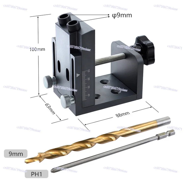 Oblique hole positioner Plate punching Drilling hole positioner 9mm woodworking hole punch Precision opening DIY woodworking