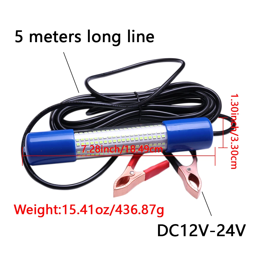 1 Stück 12-24V Angellicht, 50W Hochleistungs-Unterwasser-Leuchtköder, LED-Nachtlicht für Tiefseefischen zum Anlocken von Fischen und Garnelen – Detail 1