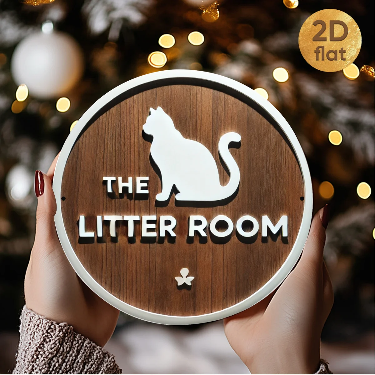2D Flat, 2D Flat Printing 1pc Metal Iron Sign, Rustic Round Iron Sign 