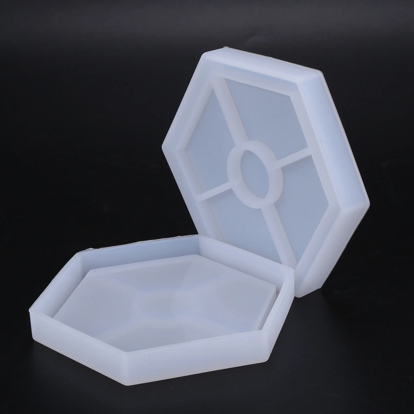 

ABUN-24 Pack Hexagon Silicone Coaster Molds Silicone Resin Mold, Epoxy Molds For Casting With Resin, Concrete, Cement