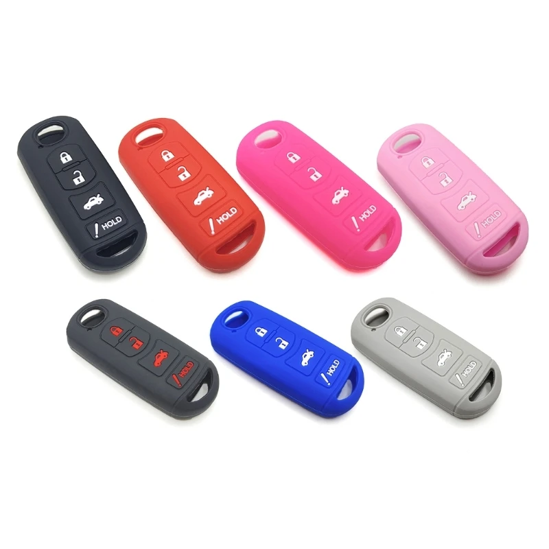 4 Buttons Silicone Keys Cover For Remote Car Keys Holder Case For 2 3 6 Demio