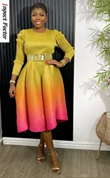 2024 Miyake Dress New Three House Pleated Loose Round Neck Long Sleeved Tapered Hem Fluffy Vestid  Women De Fiesta Pedreriaos