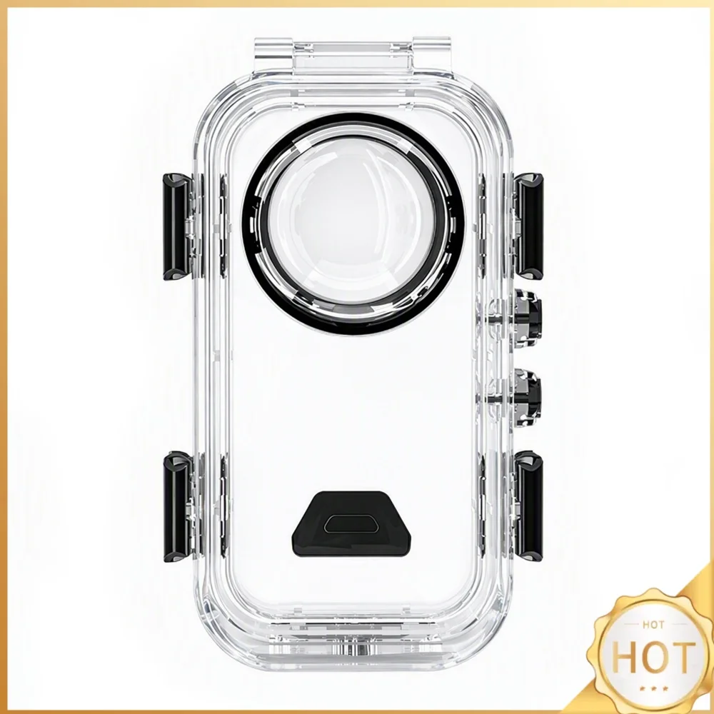 Snorkeling Dive Case for Insta360 X6 60M Waterproof Housing Magnetic Latch Anti-Fog Clear PC Lens Shell