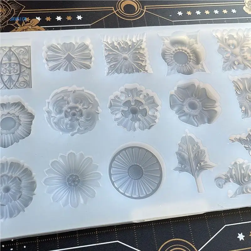 Various Flowers Embossed Flower Pattern Silicone Mold Suitable for Epoxy Resin Diy Crafts Jewelry Making Home Decor