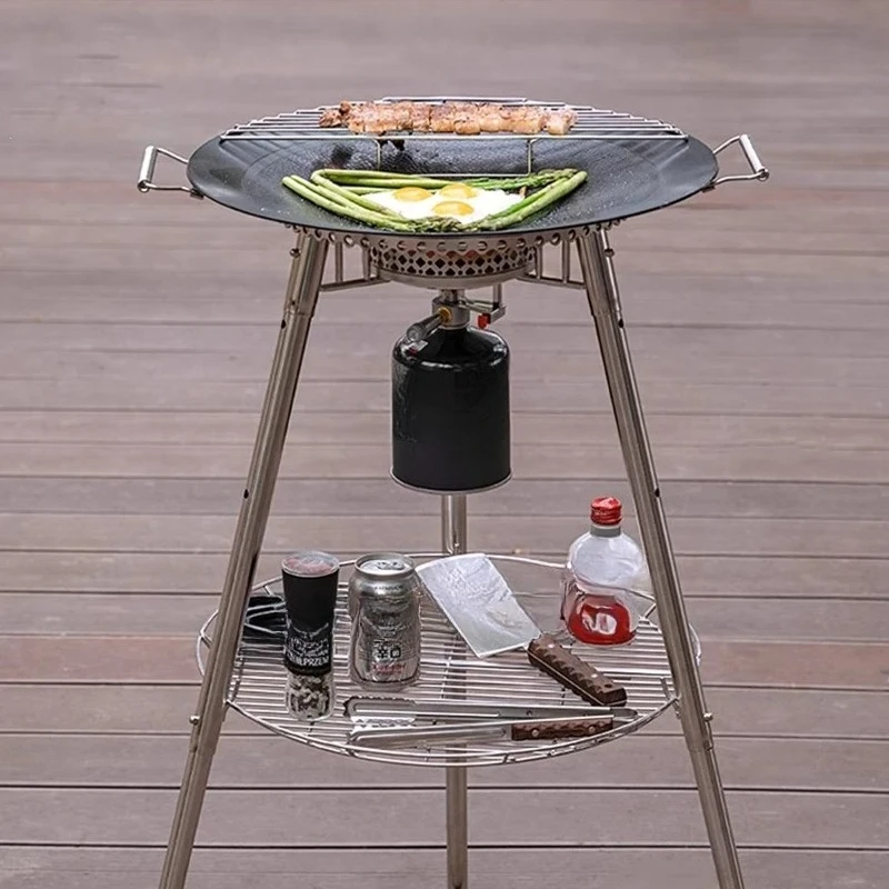Detachable Triangle Outdoor Cooking Support Stand