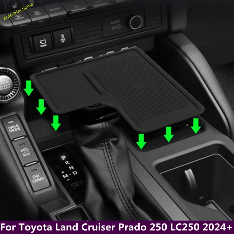 For Toyota Land Cruiser 250 Prado LC250 2024 2025 Cover Car Wireless Phone Charging Silicone Non-slip Anti-Skid Pad Silica gel