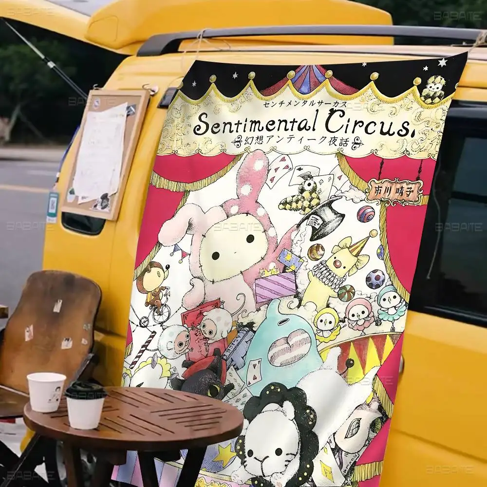S-Sentimental Circus Family Gatherings Outdoor Atmosphere Flags Camping Decorations Banners