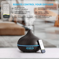Penetration 550ml USB Aroma Diffuser, Electric Air Humidifier, Bedroom And Office Wood Grain Humidifier