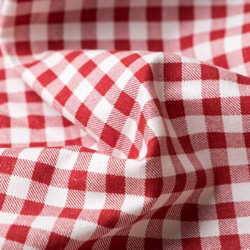 

Cotton Checkered Fabric Clothing Curtain Tablecloth Pillow Couch Upholstery DIY Craft Sewing Home New Arrival Durable Fabric