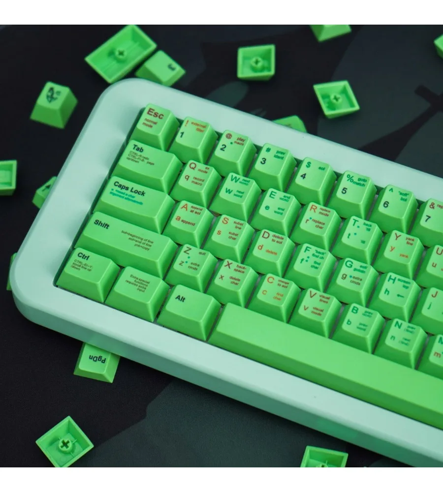

Green programmer 140 keys mechanical keyboard keycaps PBT sublimation cherry original height suitable 61 64