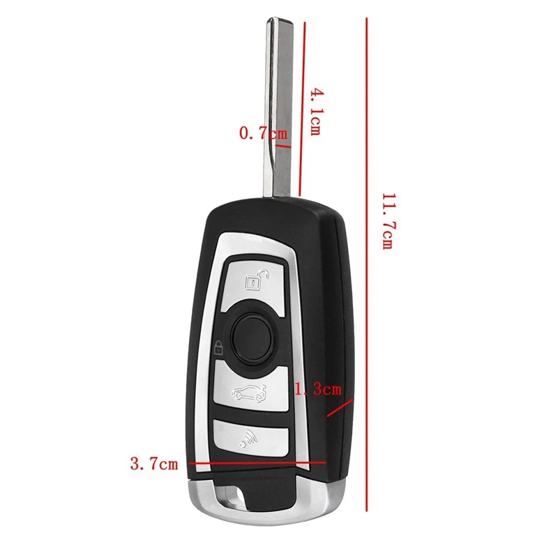 2X 4 Buttons 433MHZ Modified Floding Remote Key Without 7935AA ID44 Chip For -BMW E38 E39 E46 Control Keyless PCF7935AA