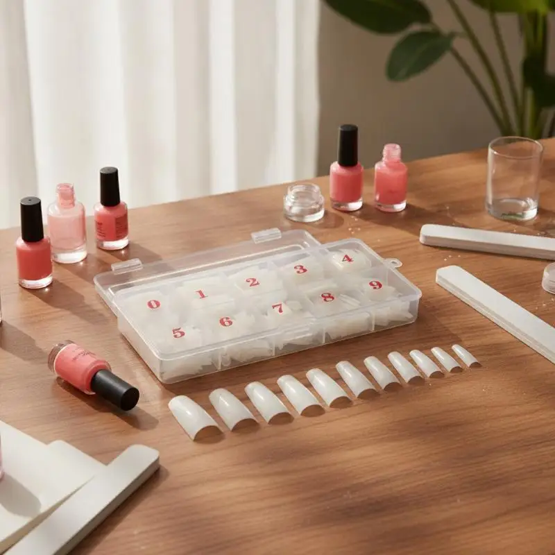 500PCS/Box, French Manicure Tips, Full-coverage And Half-coverage False Nails