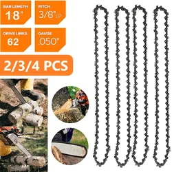 2/3/4 PCS 18 inch Metal Chainsaw Chain 3/8