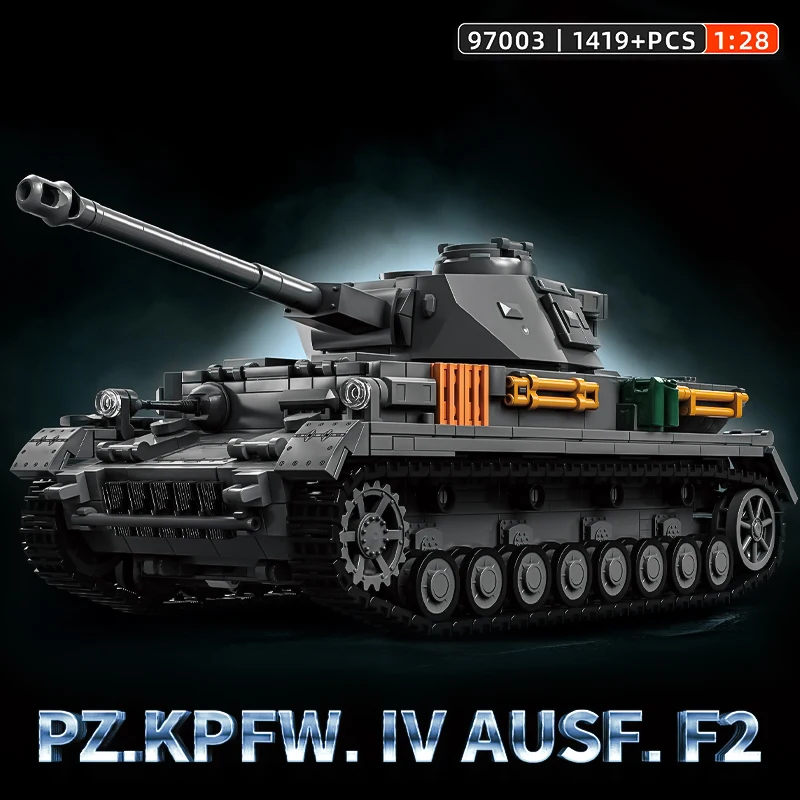

2025 New Puzzle Assembly Children's 8-12 Toy No. 4 Medium Tank Armored Vehicle Small Particle Building Blocks