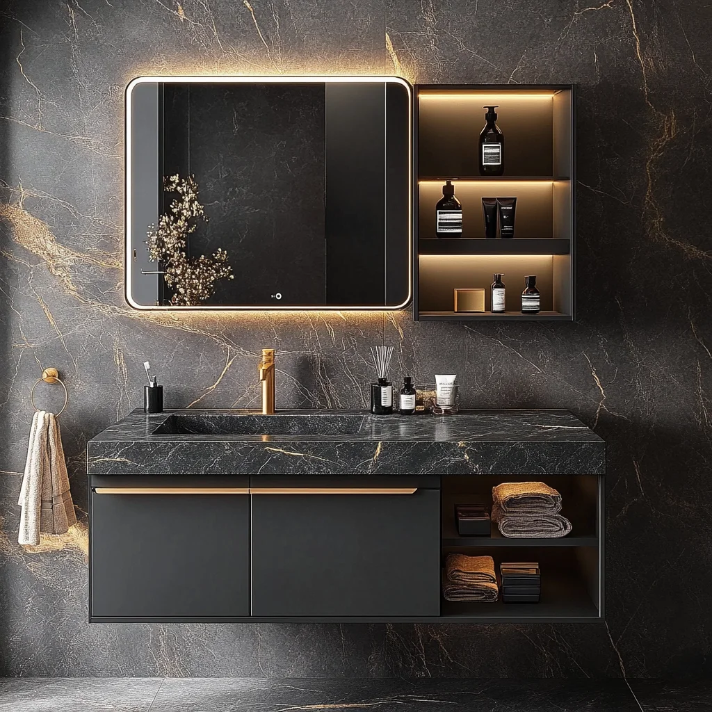 Custom High End Bathroom Vanity Set Design Bathroom Cabinets Mirror Sink Bathroom Vanity 36 Inch