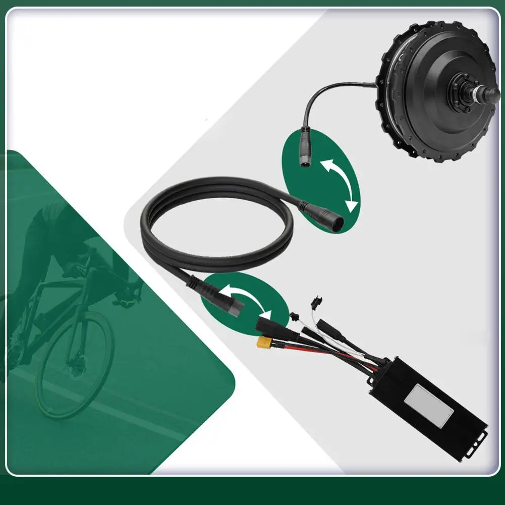 

63-дюймовый 9-контактный удлинительный кабель для двигателя электронного велосипеда, водонепроницаемый разъем «мама-папа», сменный провод 1600 мм — для преобразования