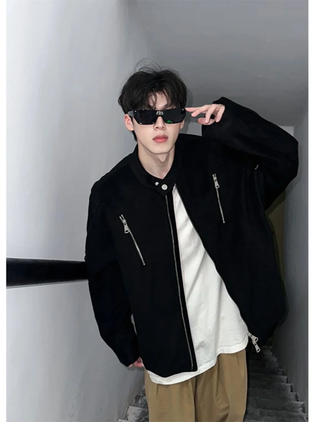 

Cleanfit ort Pilot Jaet Men's Spring Autumn Trendy Brand Zipper Design American Baseball Outfit Loose Fit Polyester Youth...