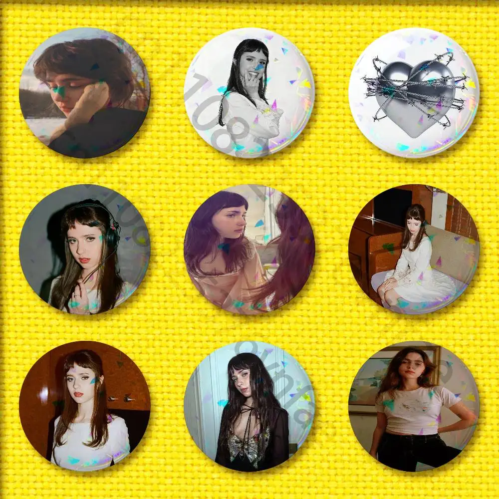 

C-Clairo Charm Sling metal heart Badge For 44mm 25mm 75mm 32mm 58mm Round Pin Brooch Insignia Cover Accessories