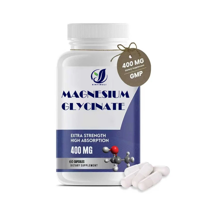 Magnesium Glycine 400mg - Highly Absorbent, Super Chelated Magnesium, Muscle Recovery and Bone Health