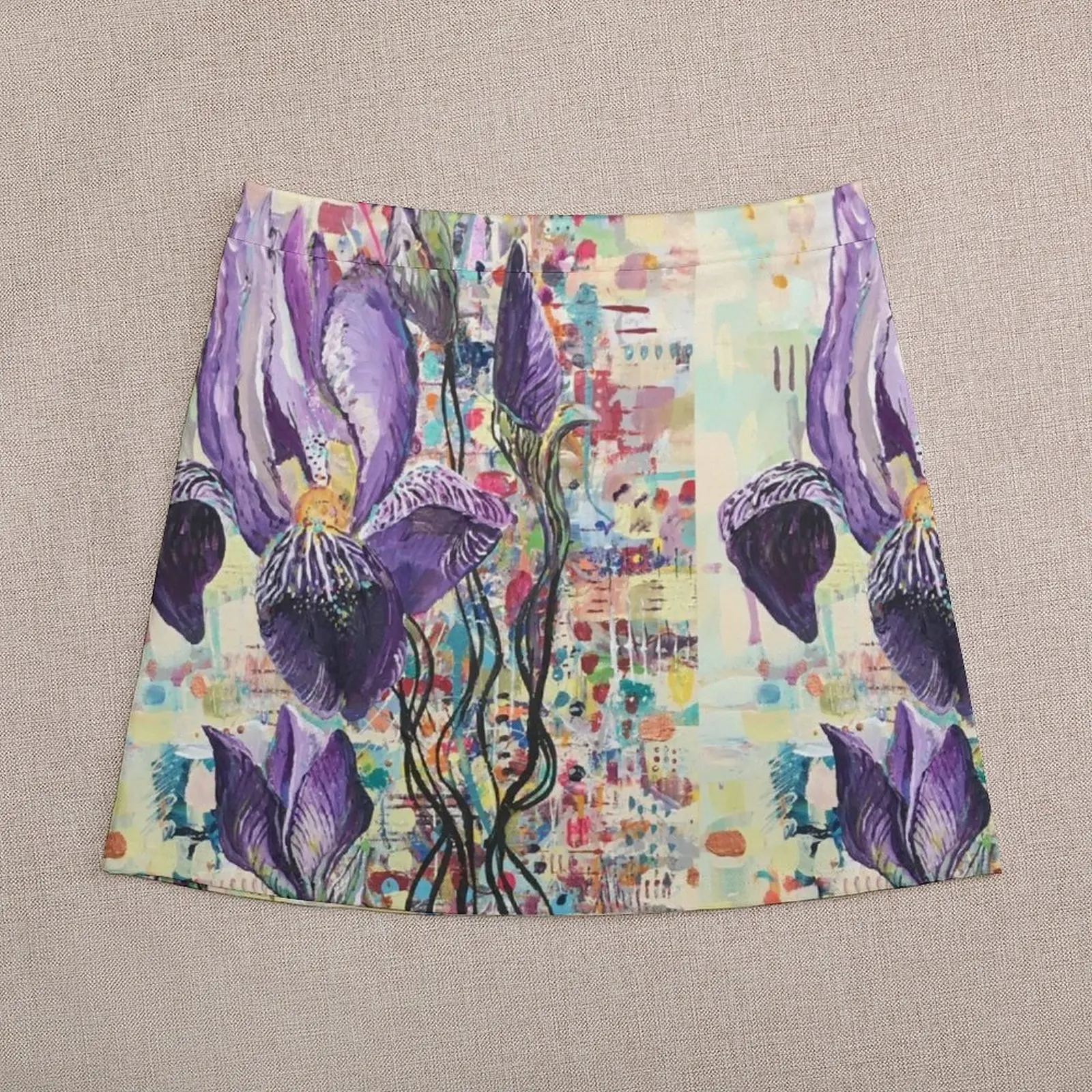 Minifalda con pintura de Iris para mujer, vestido de verano