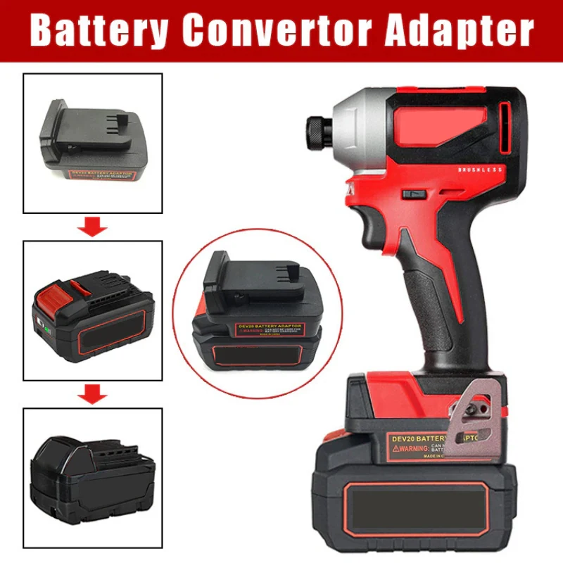 Li-ion Battery Adapter Converter For Devon 20V Li-ion Battery Convert For Milwaukee M-18 18V Lithium Battery Electric Power Tool