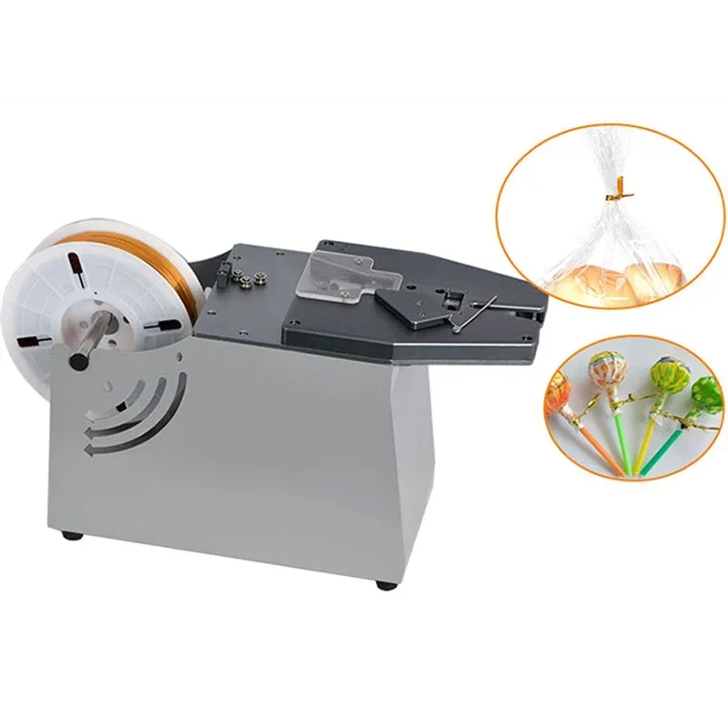 60W Fully Automatic Golden Wire Twist Tying Machine Toast Sealer Bread Bag Flower Clipper Candy Bag Wire Twisting Tie Machine