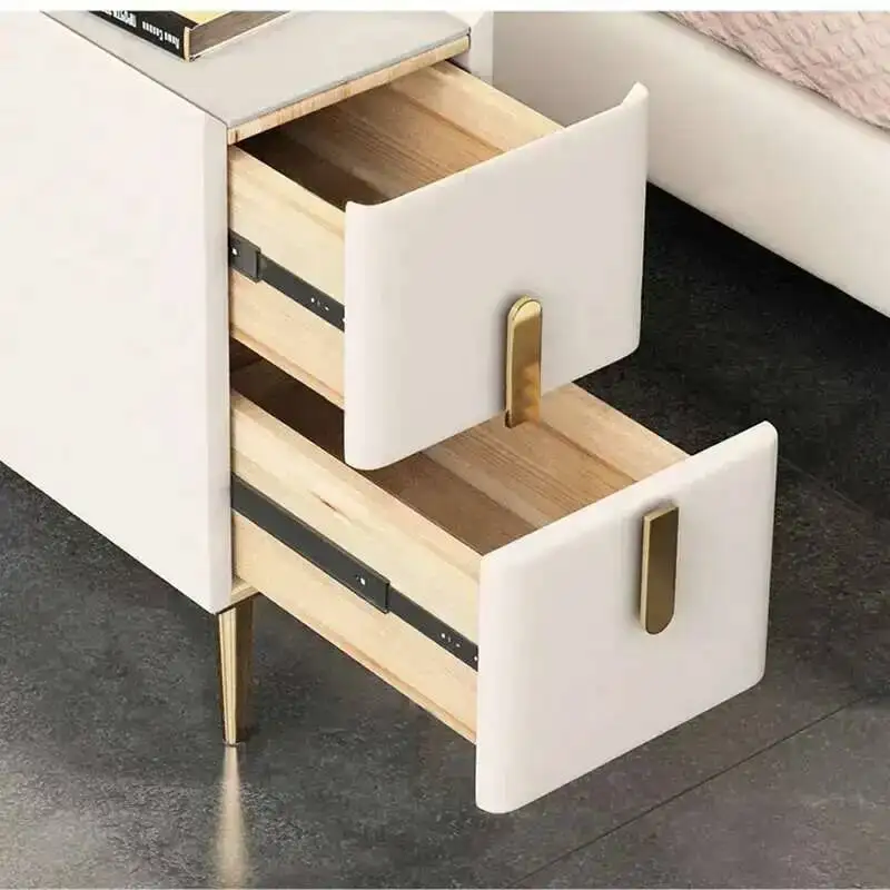 Nordic Style Bedroom Bedside Table Nightstands Modern Mini Narrow Rock Surface Nightstand Mesitas De Noche Home Furniture WK