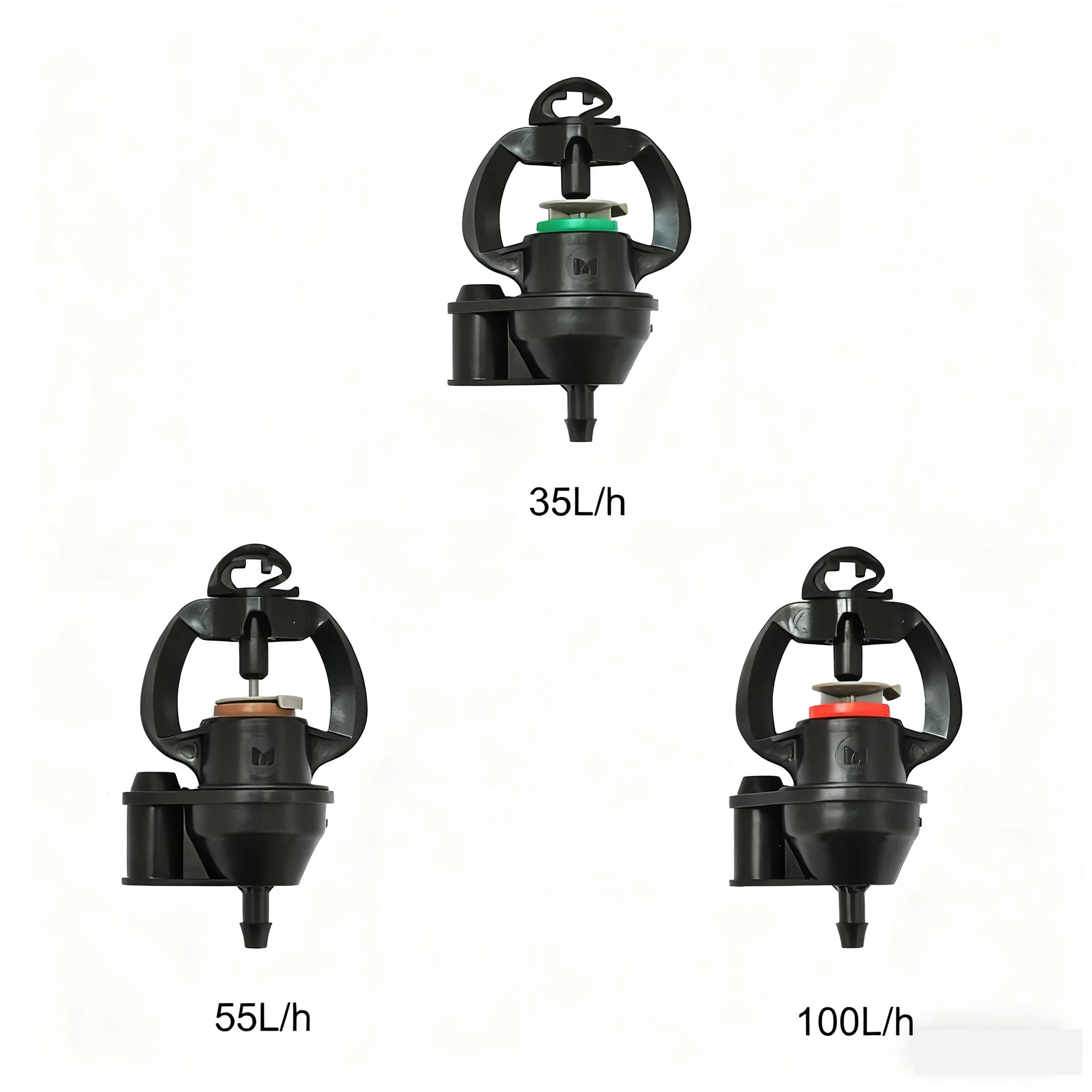 100個入り 35/55/100L/H 1/4インチ ガーデン灌漑用圧力補償マイクロスプリンクラー 農業用温室苗床用マイクロスプレイヤー