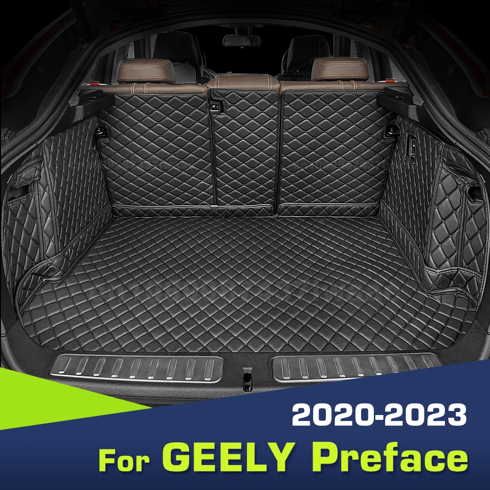 

Auto Full Coverage Trunk Mat For GEELY Preface 2020 2021 2022 2023 2024 Car Boot Cover Pad Cargo Liner Interior Accessories
