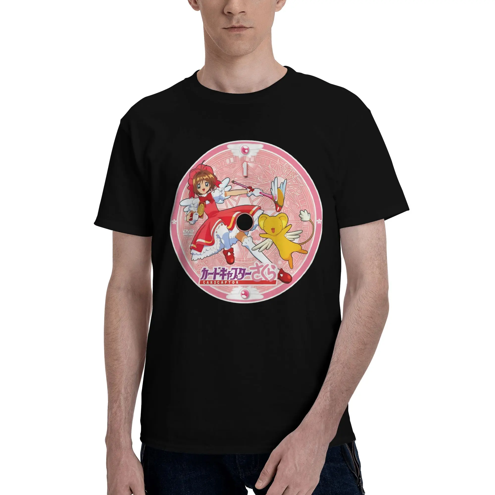 CCS  Novelty Graphic 100% Cotton T-Shirt Bandai Cardcaptor Sakura Tees Tops For Men