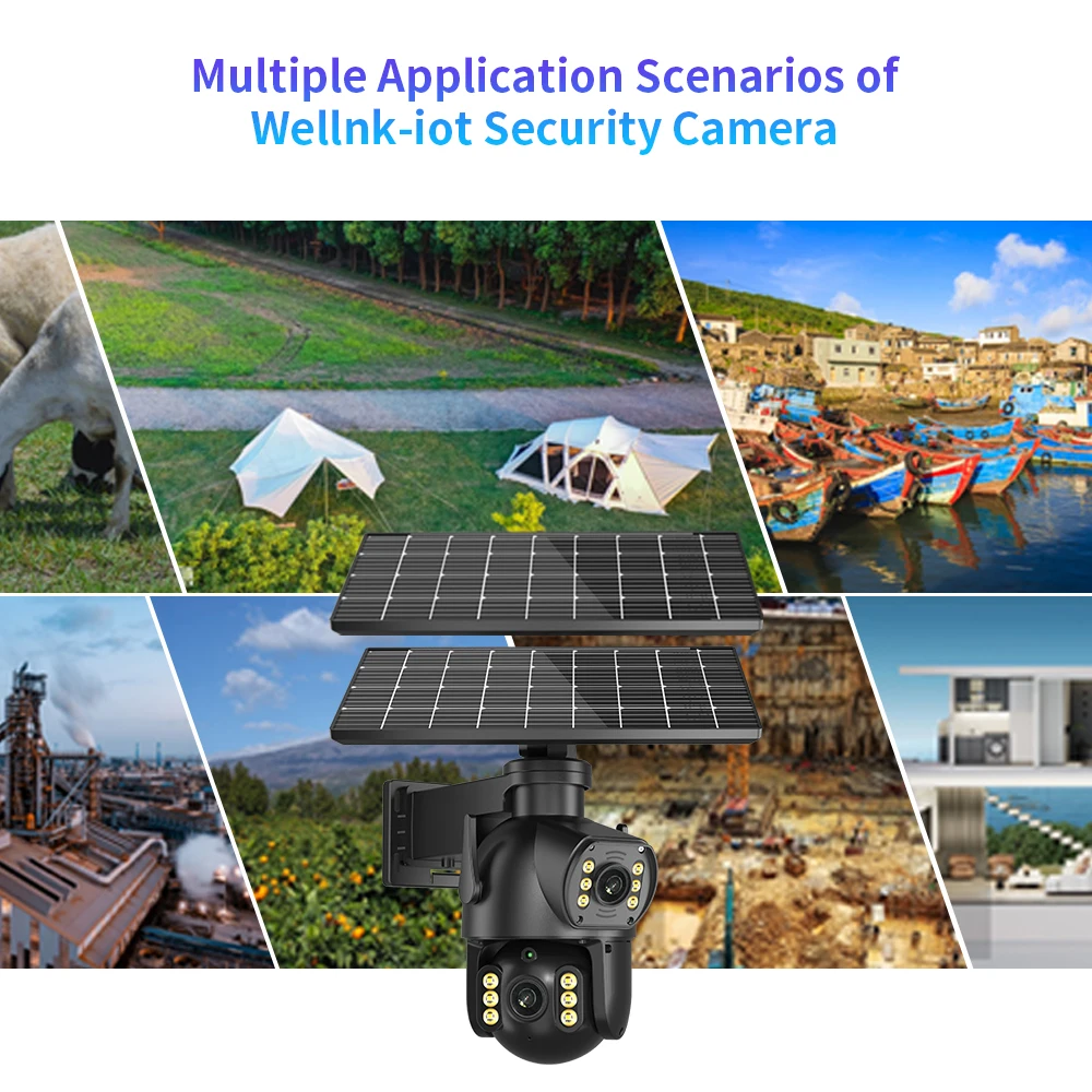 Neye P18 Solar 4G SIM Card Camera 4K 8MP Dual Lens 64GB Card Outdoor Camera PIR Human Sensing Smart Home Solar Camera