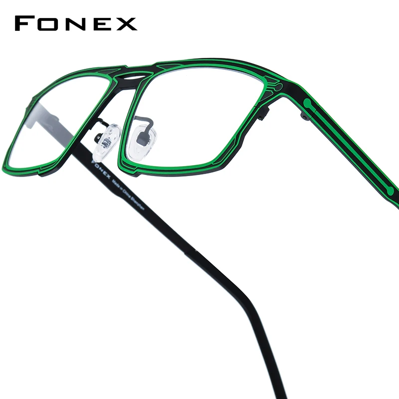 

FONEX Pure Titanium Glasses Frame Men 2025 New Fashion Brand Design Vintage Square Eyeglasses Women Retro Japanese Eyewear 85925