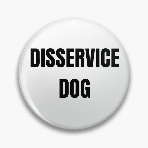 Disservice Dog Vers 2  Soft Button Pin Jewelry Collar Brooch Funny Decor Fashion Cartoon Clothes Badge Women Creative Lover Gift