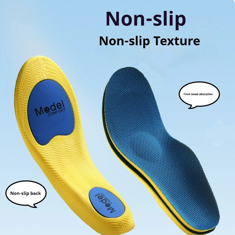 1Pair/2Pair Arch Support Shockproof Insoles Breathable Anti-Odor Cushion Non-Slip Sweat-Absorb Pads for Sports & Work