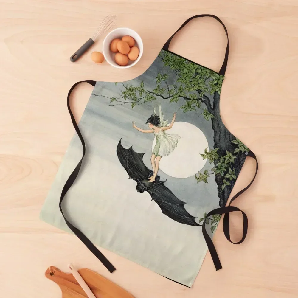 

Little Fairy Girl Riding a Bat #2 - Ida Rentoul Outhwaite Apron Men'ss Manicurists kitchen woman Kitchen New 2022 Year Apron