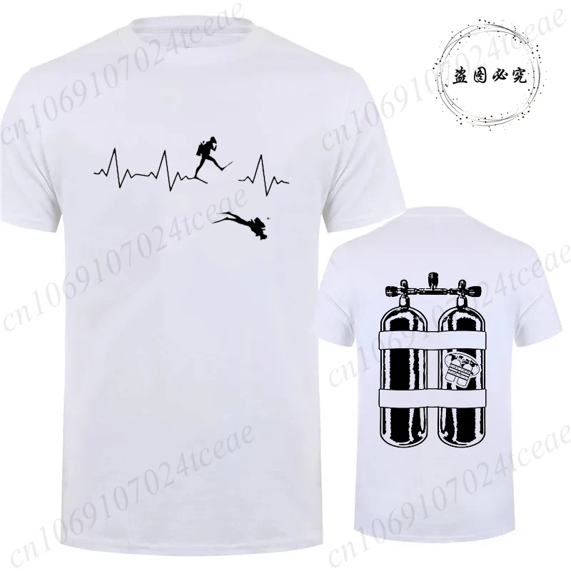Men's Fashion T Shirt Scuba Diving Themed Design for Men Women Scuba Dive Graphic Tees Funny Clothes Short Sleeve T-Shirts Shirt