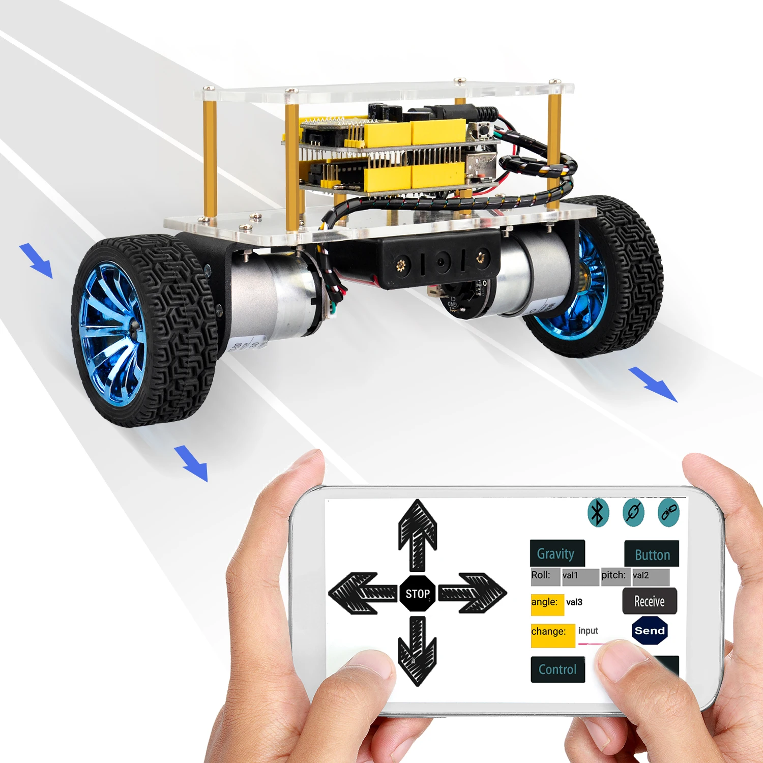 Keyestudio  Self-Balancing  Robot Car Kit For Arduino  DIY Electronic Kit STEM Projects APP Control