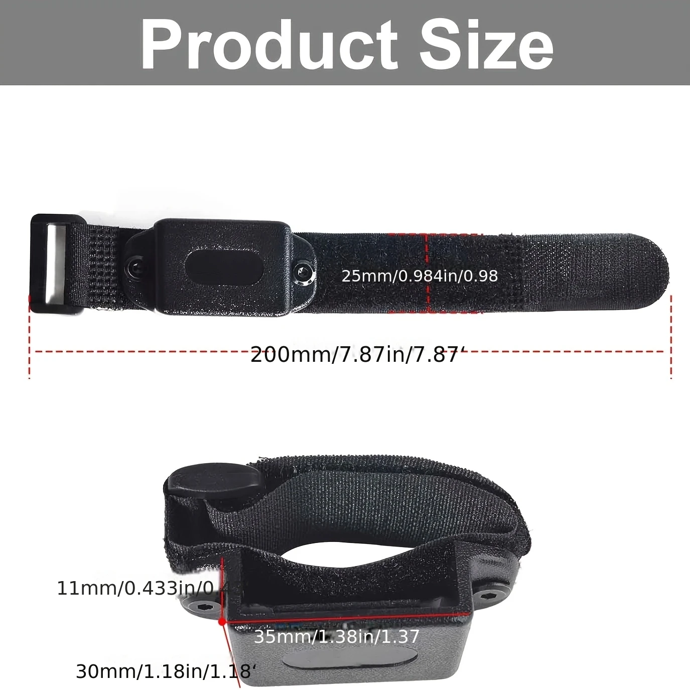 1Pc Walkie Talkie Mount Quick Release Bracket Adjustable Hook Strap Zip Tie for Backpack Radio Holder Gear