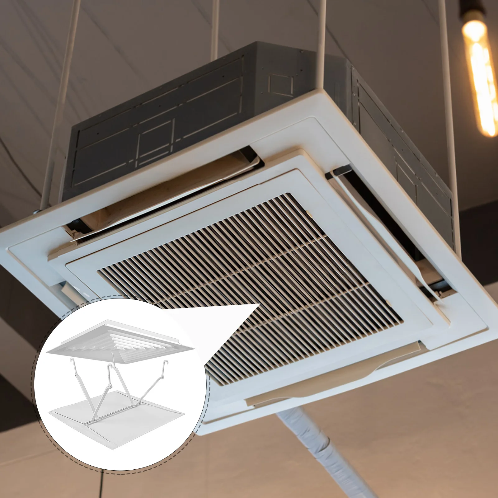 

Square Air Conditioner Deflector Windshield Lightweight Durable Anti-Direct Blowing Ceiling Central Air Conditioning Vent