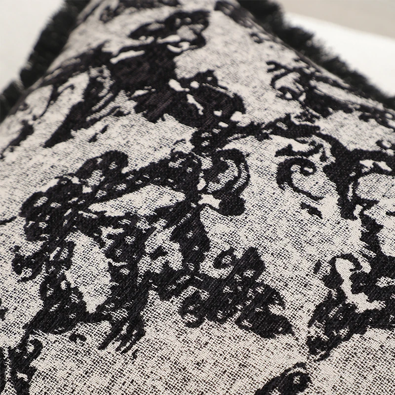 Brush Fringe Cushions Covers Jacquard Pillow Covers Backrest Large Cushion Covers 45x45cm Decorative Cushions Covers For Couch